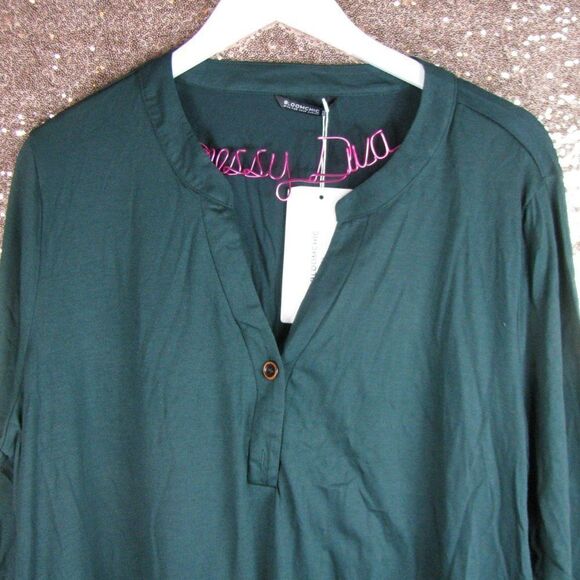 NWT BloomChic Green side tie shirt 18/2X - Picture 3 of 8